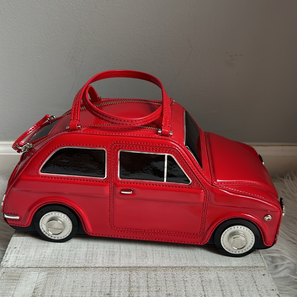 nwt kate spade rose colored glasses red car novelty bag - Picture 6 of 16